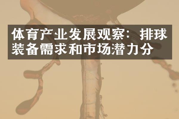 体育产业发展观察：排球装备需求和市场潜力分析