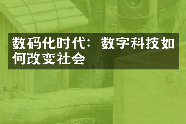 数码化时代：数字科技如何改变社会