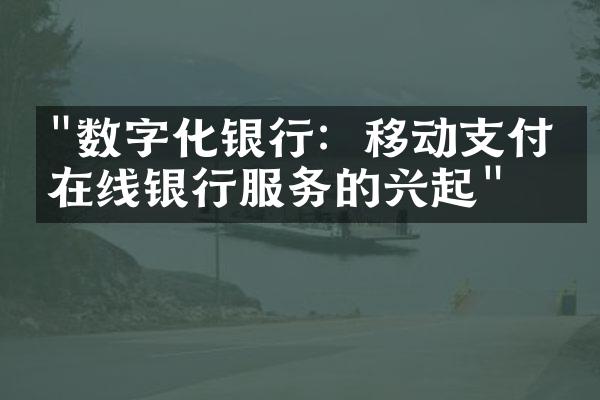 "数字化银行：移动支付与在线银行服务的兴起"