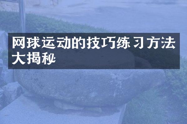 网球运动的技巧练习方法大揭秘