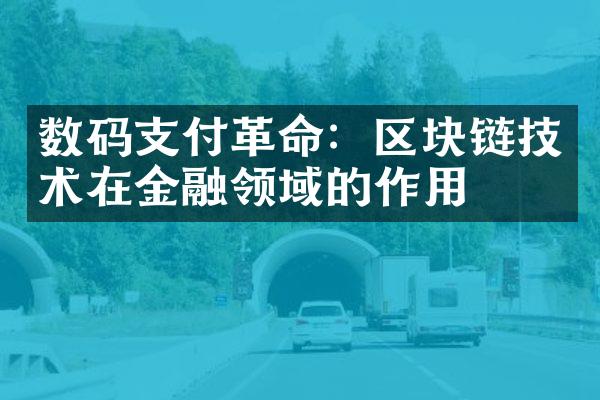 数码支付革命：区块链技术在金融领域的作用