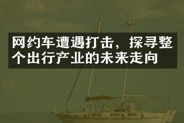 网约车遭遇打击，探寻整个出行产业的未来走向