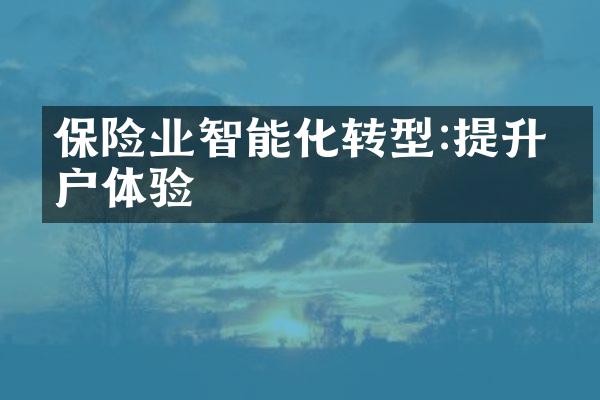 保险业智能化转型:提升客户体验