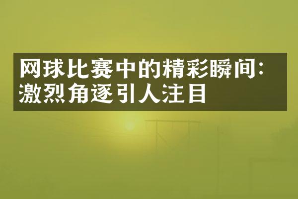 网球比赛中的精彩瞬间：激烈角逐引人注目