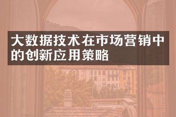 大数据技术在市场营销中的创新应用策略