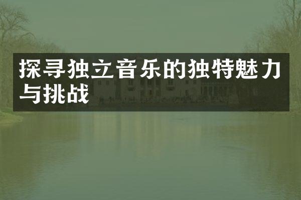 探寻独立音乐的独特魅力与挑战