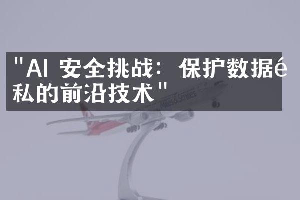 "AI 安全挑战：保护数据隐私的前沿技术"