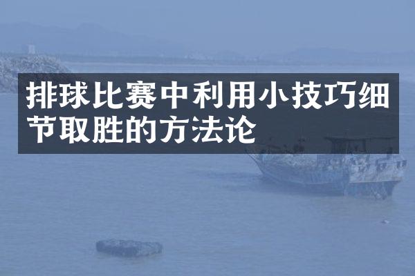 排球比赛中利用小技巧细节取胜的方法论