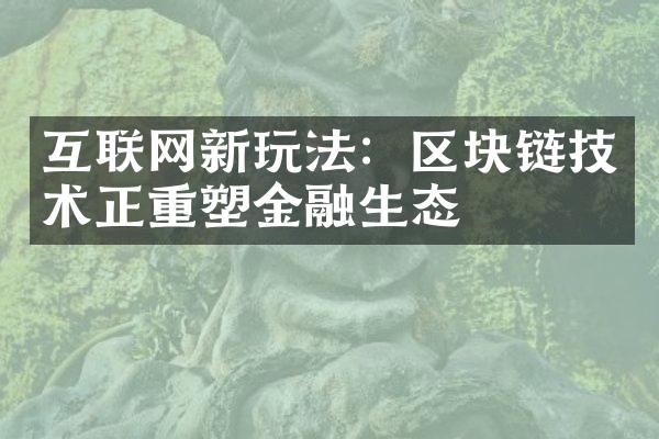 互联网新玩法：区块链技术正重塑金融生态