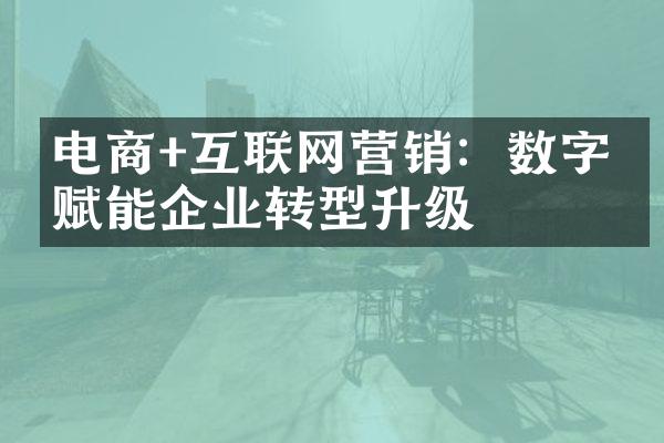 电商+互联网营销：数字化赋能企业转型升级