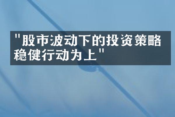 "股市波动下的投资策略：稳健行动为上"