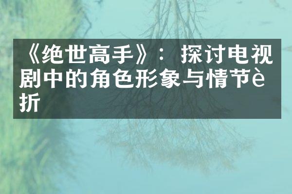 《绝世高手》：探讨电视剧中的角色形象与情节转折