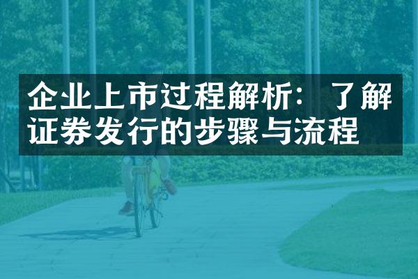 企业上市过程解析：了解证券发行的步骤与流程