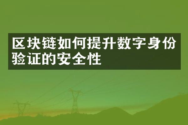 区块链如何提升数字身份验证的安全性