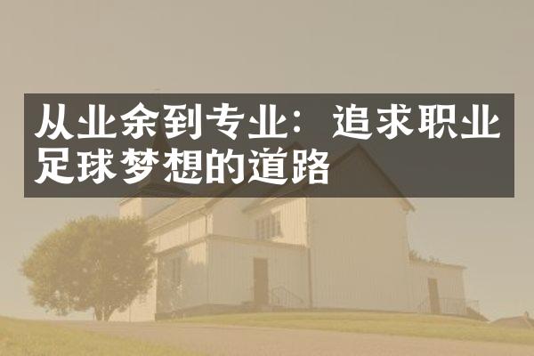 从业余到专业：追求职业足球梦想的道路