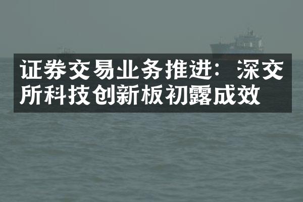 证券交易业务推进：深交所科技创新板初露成效