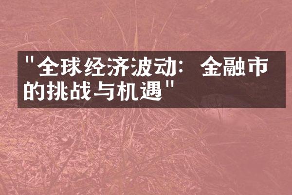 "全球经济波动：金融市场的挑战与机遇"