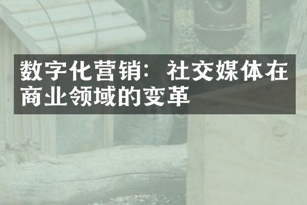 数字化营销：社交媒体在商业领域的变革