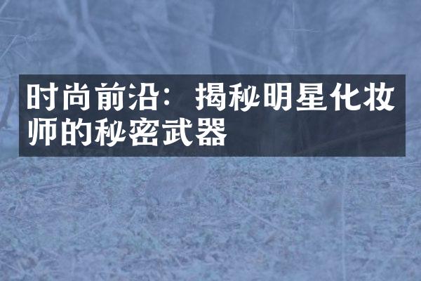 时尚前沿：揭秘明星化妆师的秘密武器