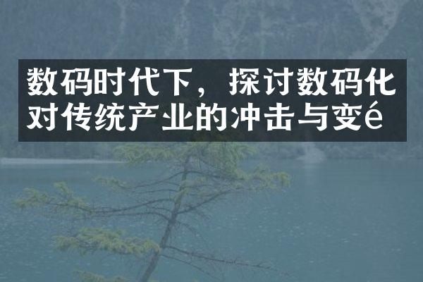 数码时代下，探讨数码化对传统产业的冲击与变革