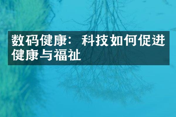 数码健康：科技如何促进健康与福祉