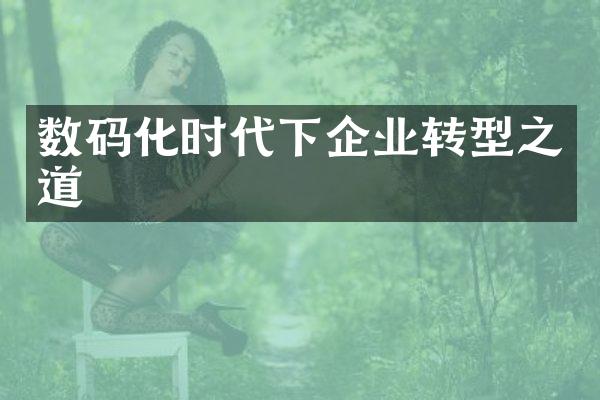 数码化时代下企业转型之道