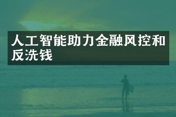 人工智能助力金融风控和反洗钱