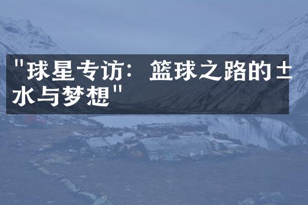 "球星专访：篮球之路的汗水与梦想"