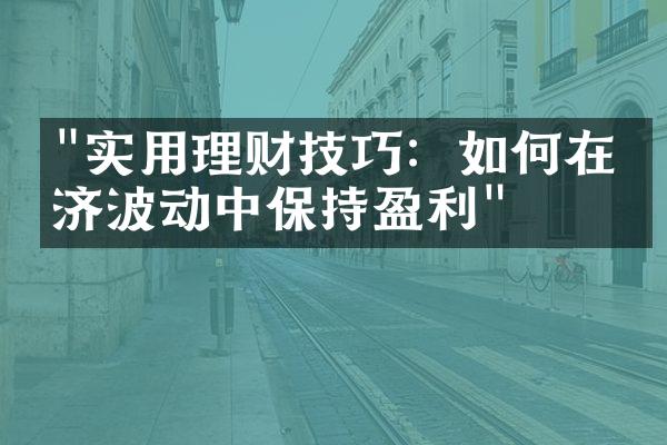 "实用理财技巧：如何在经济波动中保持盈利"