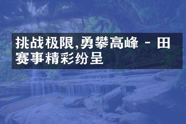 挑战极限,勇攀高峰 - 田径赛事精彩纷呈