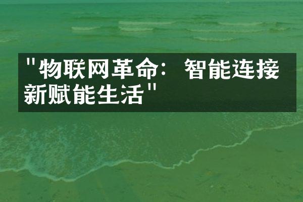 "物联网革命：智能连接创新赋能生活"