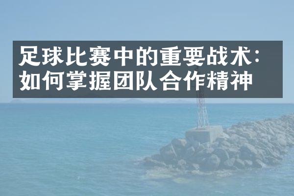 足球比赛中的重要战术：如何掌握团队合作精神？