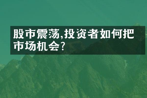 股市震荡,投资者如何把握市场机会?