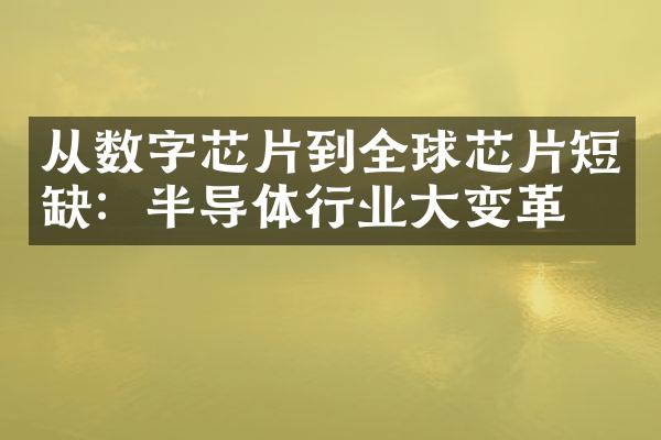 从数字芯片到全球芯片短缺：半导体行业大变革