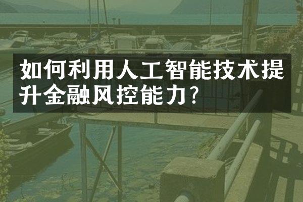 如何利用人工智能技术提升金融风控能力？