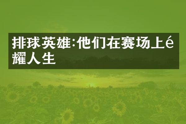 排球英雄:他们在赛场上闪耀人生