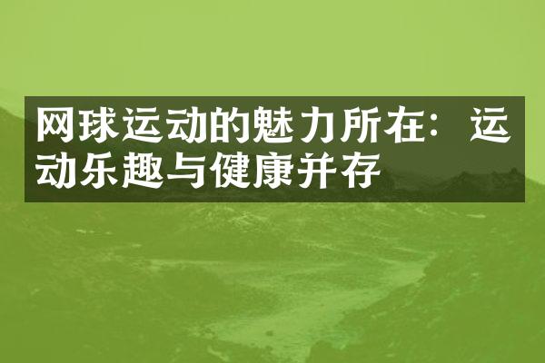 网球运动的魅力所在：运动乐趣与健康并存