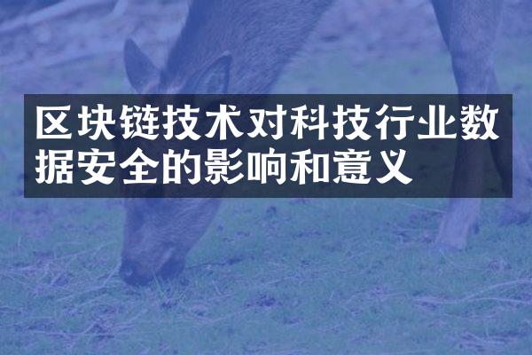 区块链技术对科技行业数据安全的影响和意义