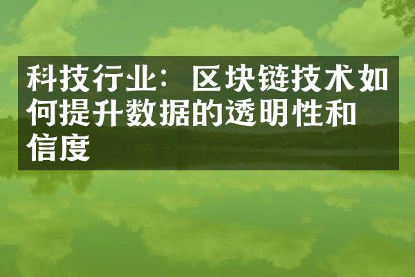 科技行业：区块链技术如何提升数据的透明性和可信度