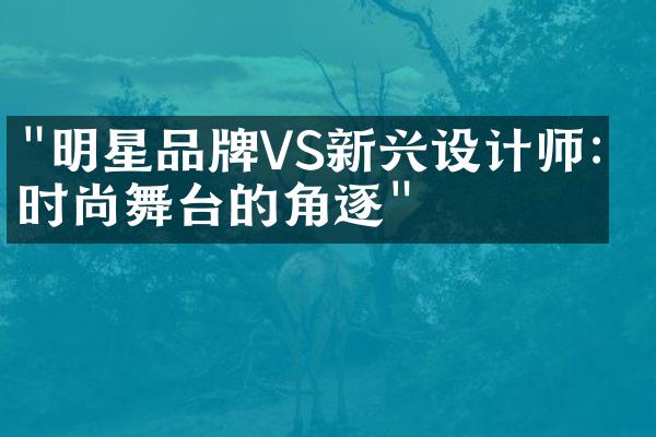 "明星品牌VS新兴设计师：时尚舞台的角逐"