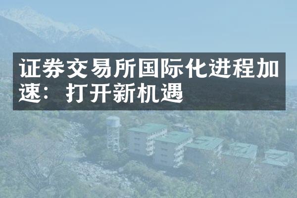 证券交易所国际化进程加速：打开新机遇