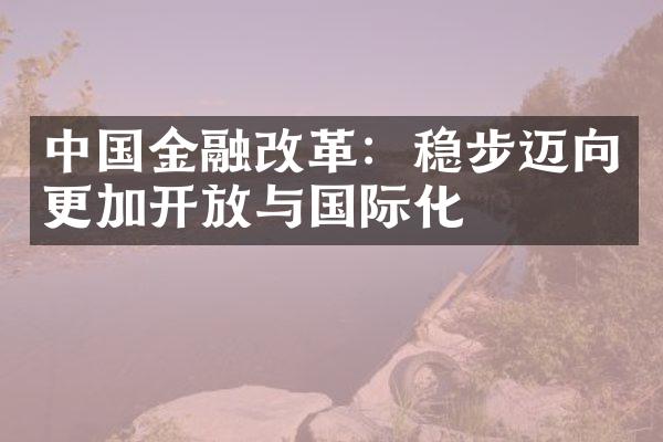 金融：稳步迈向更加与国际化