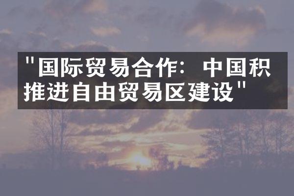 "国际贸易合作：中国积极推进自由贸易区建设"