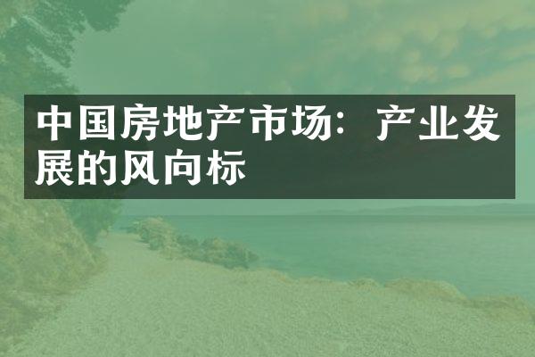 中国房地产市场：产业发展的风向标