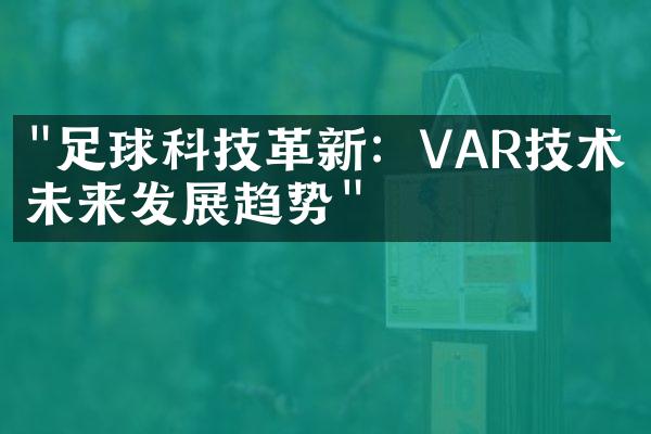 "足球科技革新：VAR技术与未来发展趋势"