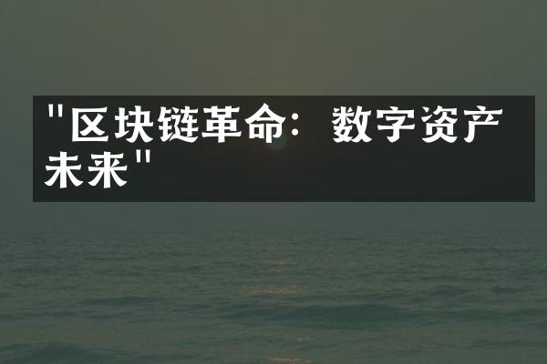 "区块链革命：数字资产的未来"