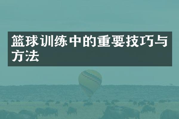 篮球训练中的重要技巧与方法