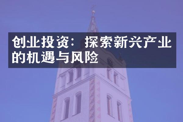 创业投资：探索新兴产业的机遇与风险