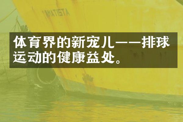 体育界的新宠儿——排球运动的健康益处。