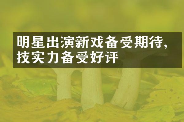 明星出演新戏备受期待,演技实力备受好评